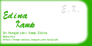 edina kamp business card